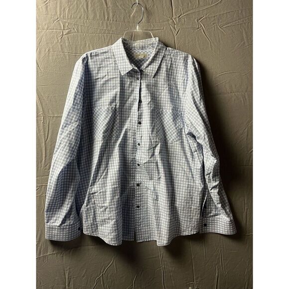 Orvis Shirt Womens Vintage XL Plaid Long Sleeve Button Up Roll Tab - Picture 1 of 6